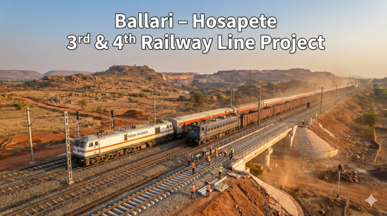 ಬಳ್ಳಾರಿ–ಹೊಸಪೇಟೆ 3ನೇ & 4ನೇ ರೈಲು ಮಾರ್ಗ ಯೋಜನೆ